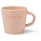 Keramik-Espressotasse, ecru/OH LA LA 80ml | Vondels - toietmoi-laboutique
