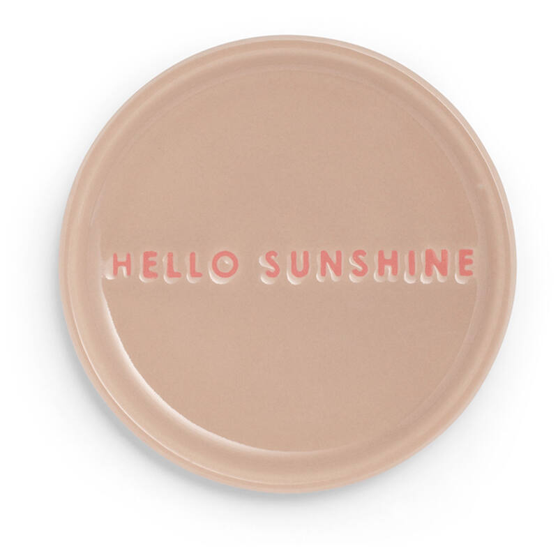 Keramik-Untersetzer, beige/HELLO SUNSHINE | Vondels - toietmoi-laboutique