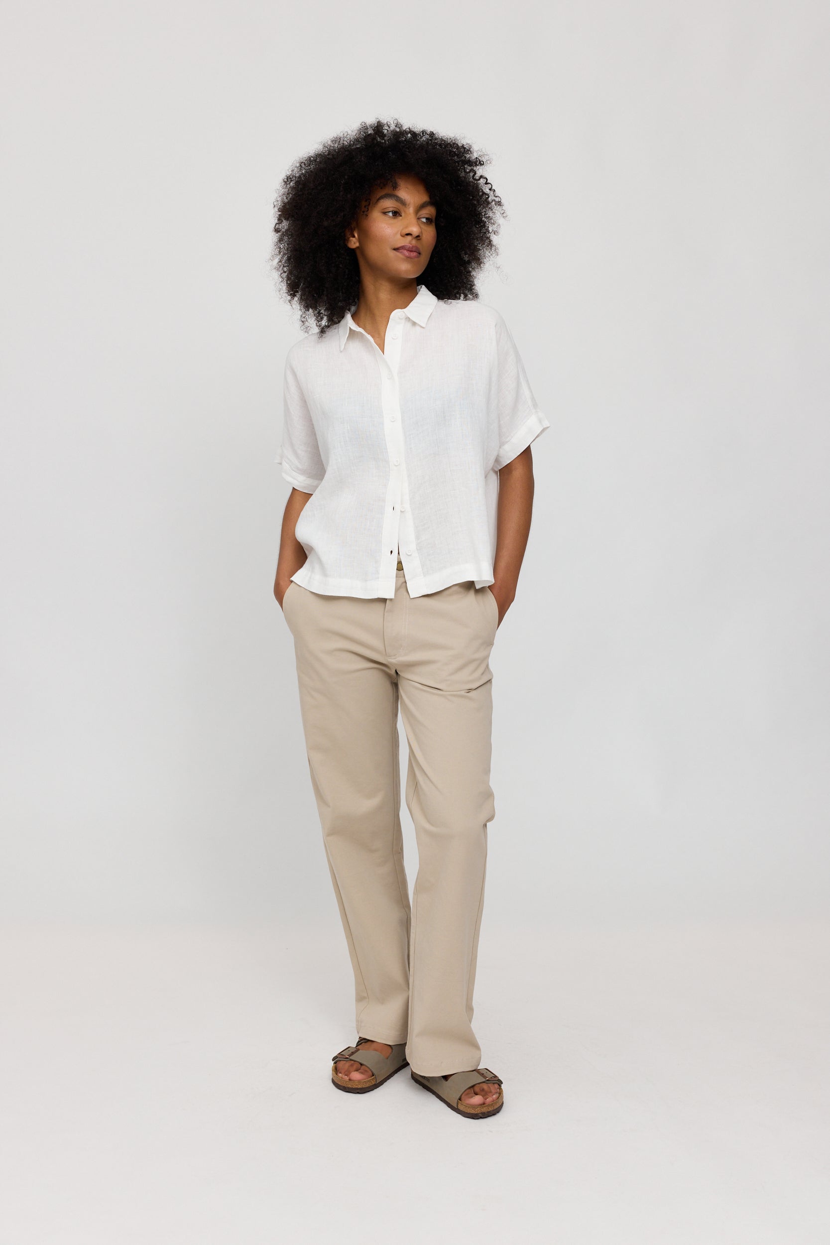 Hemd aus Leinen, ecru | Mazine - toietmoi-laboutique