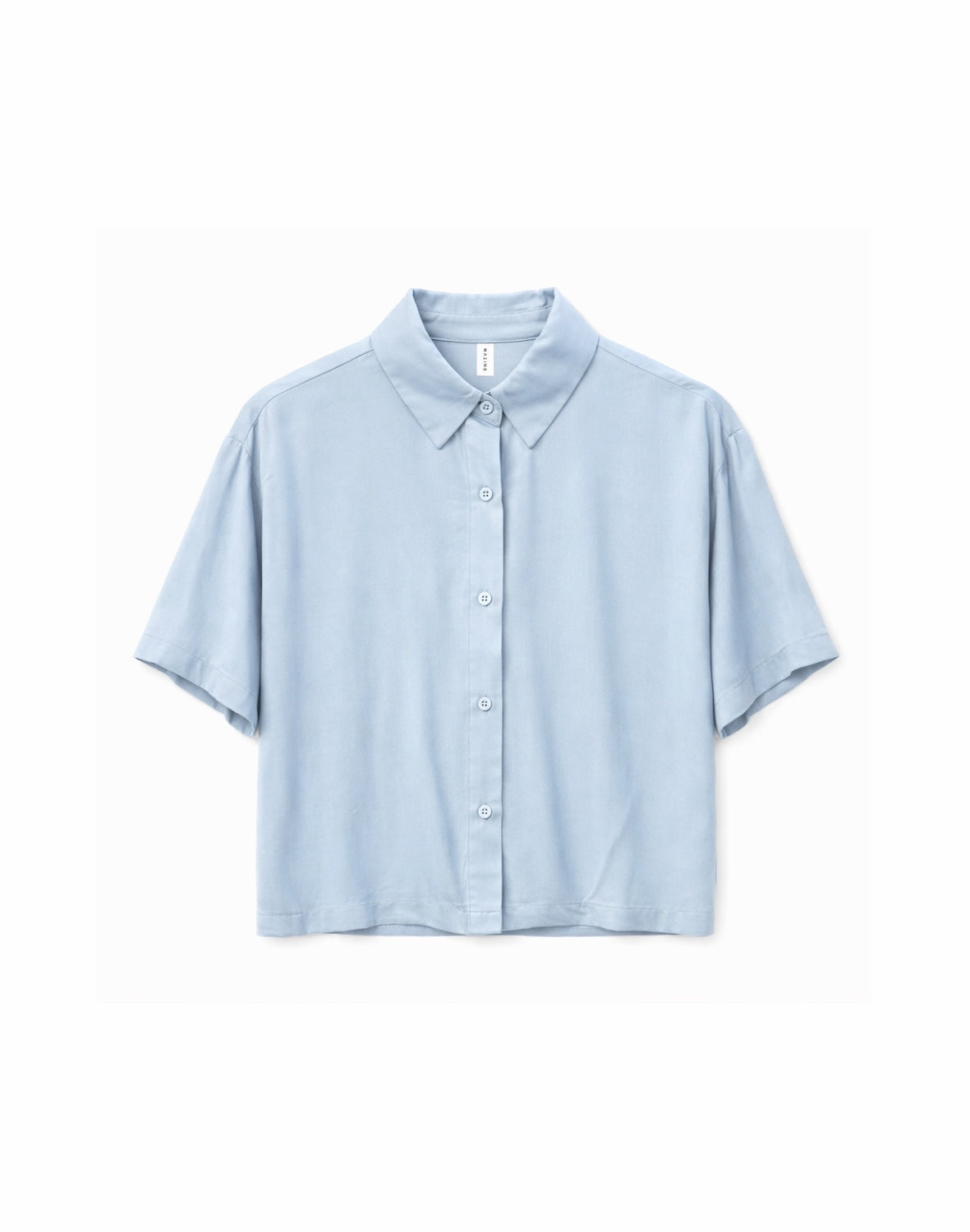 Kurzarm Bluse Viscose, hellblau | Mazine - toietmoi-laboutique