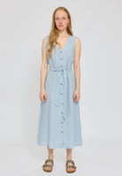 Ärmelloses Maxi Leinenkleid, hellblau | Mazine - toietmoi-laboutique