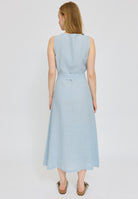 Ärmelloses Maxi Leinenkleid, hellblau | Mazine - toietmoi-laboutique