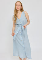 Ärmelloses Maxi Leinenkleid, hellblau | Mazine - toietmoi-laboutique