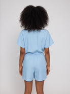 Kurzer Jumpsuit Tencel, hellblau | Mazine - toietmoi-laboutique