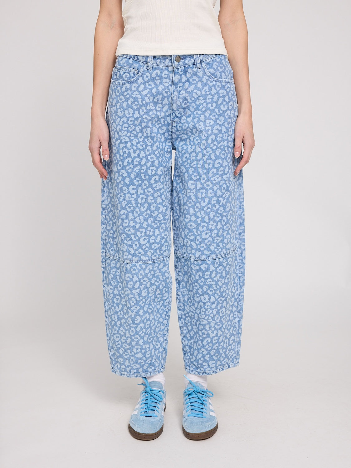Barrel Jeans, Leoprint/hellblau | Mazine - toietmoi-laboutique