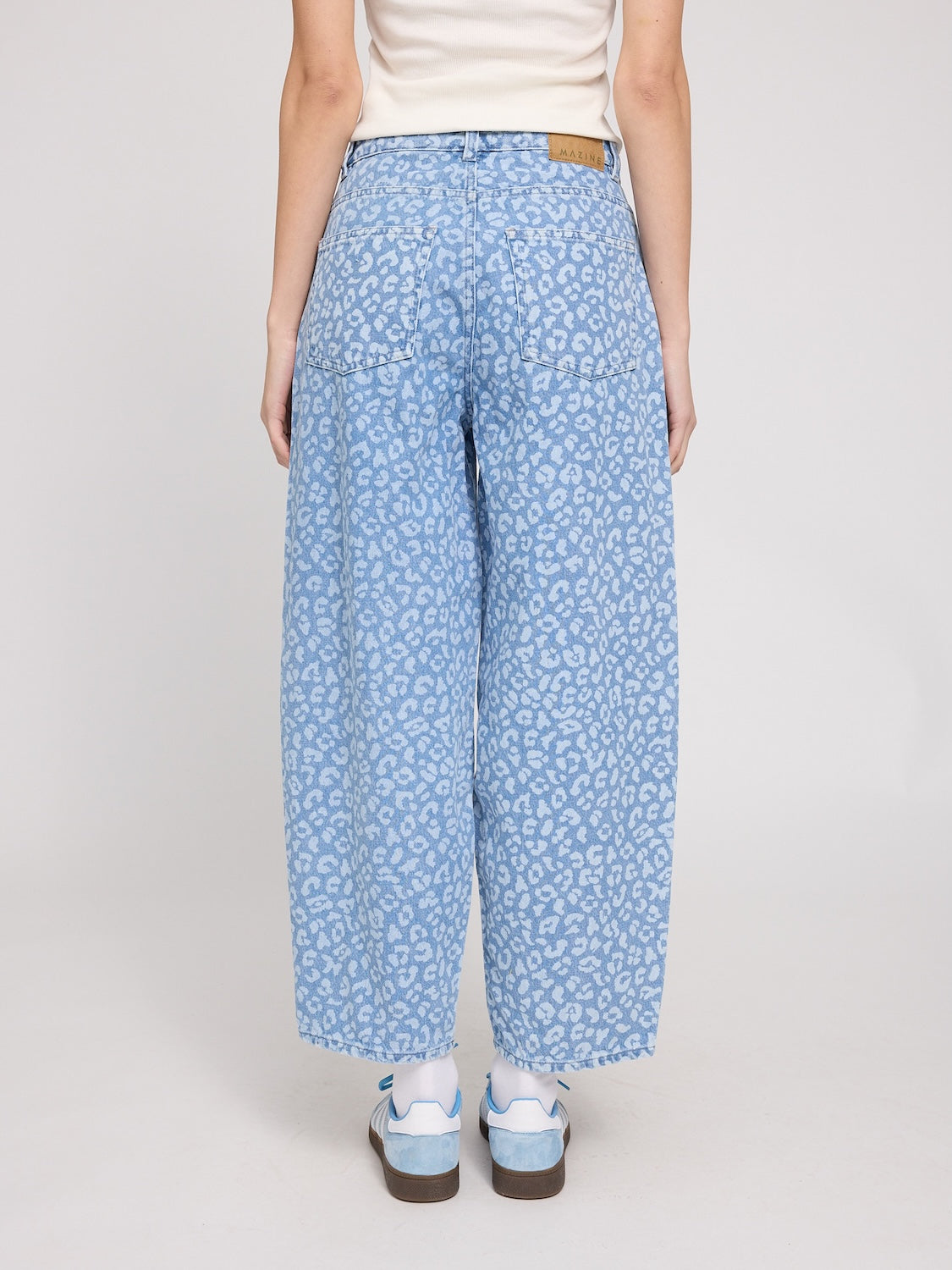 Barrel Jeans, Leoprint/hellblau | Mazine - toietmoi-laboutique