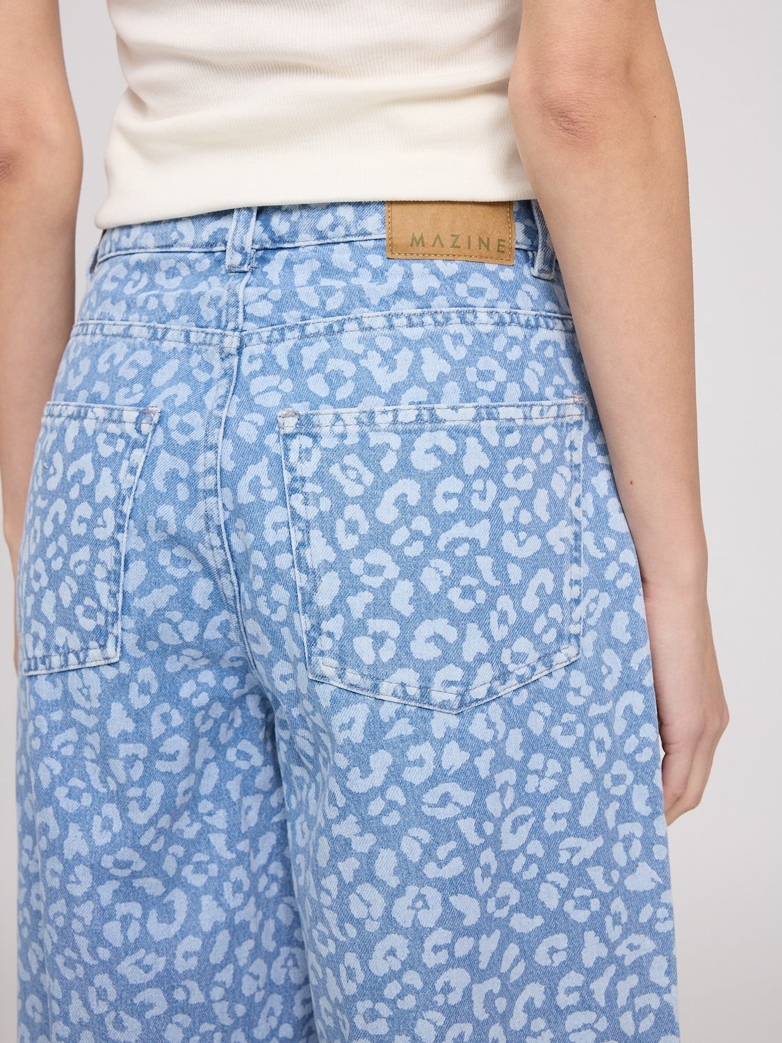Barrel Jeans, Leoprint/hellblau | Mazine - toietmoi-laboutique