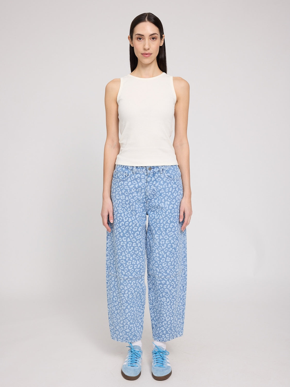 Barrel Jeans, Leoprint/hellblau | Mazine - toietmoi-laboutique
