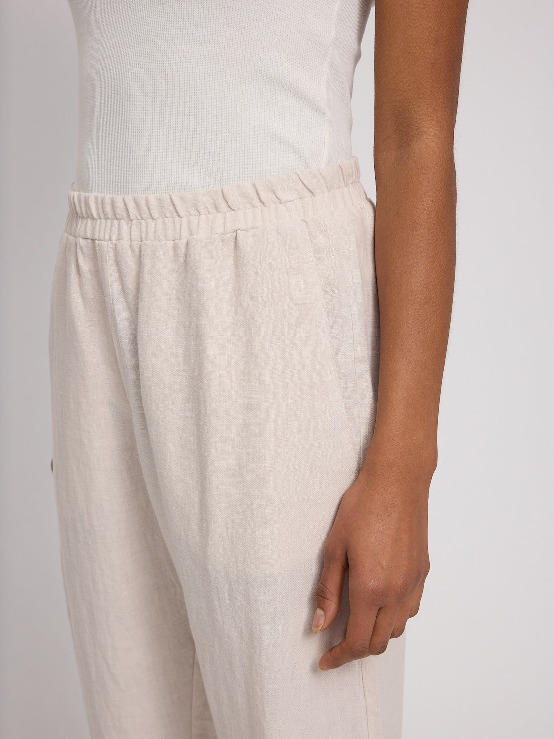 Leinen Mom Hose, moon | Mazine - toietmoi-laboutique