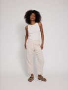 Leinen Mom Hose, moon | Mazine - toietmoi-laboutique