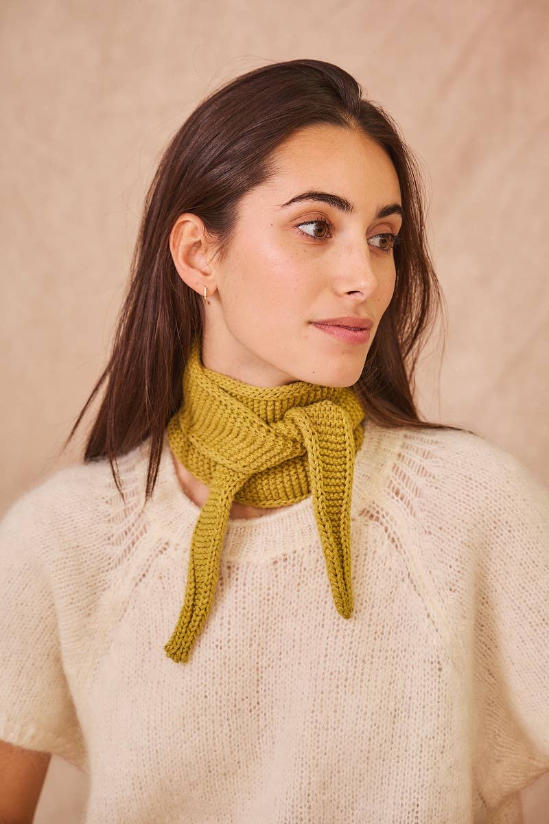 Kleines Dreieckstuch « Sophie », salbei | Calie Paris - toietmoi-laboutique