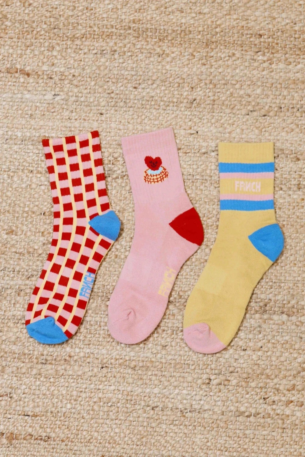 FRNCH 3-Pack Socken, pink | FRNCH - toietmoi-laboutique