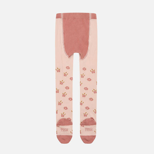 Strumpfhose, rosa/Blümchen | Hust & Claire - toietmoi-laboutique