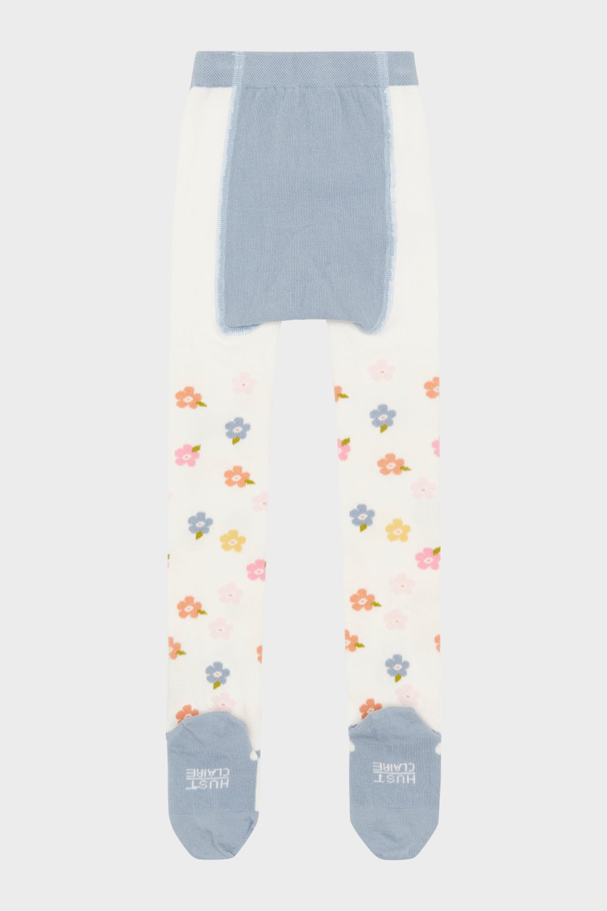 Strumpfhose, weiss mit Blumen | Hust & Claire - toietmoi-laboutique