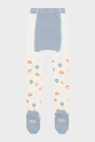Strumpfhose, weiss mit Blumen | Hust & Claire - toietmoi-laboutique