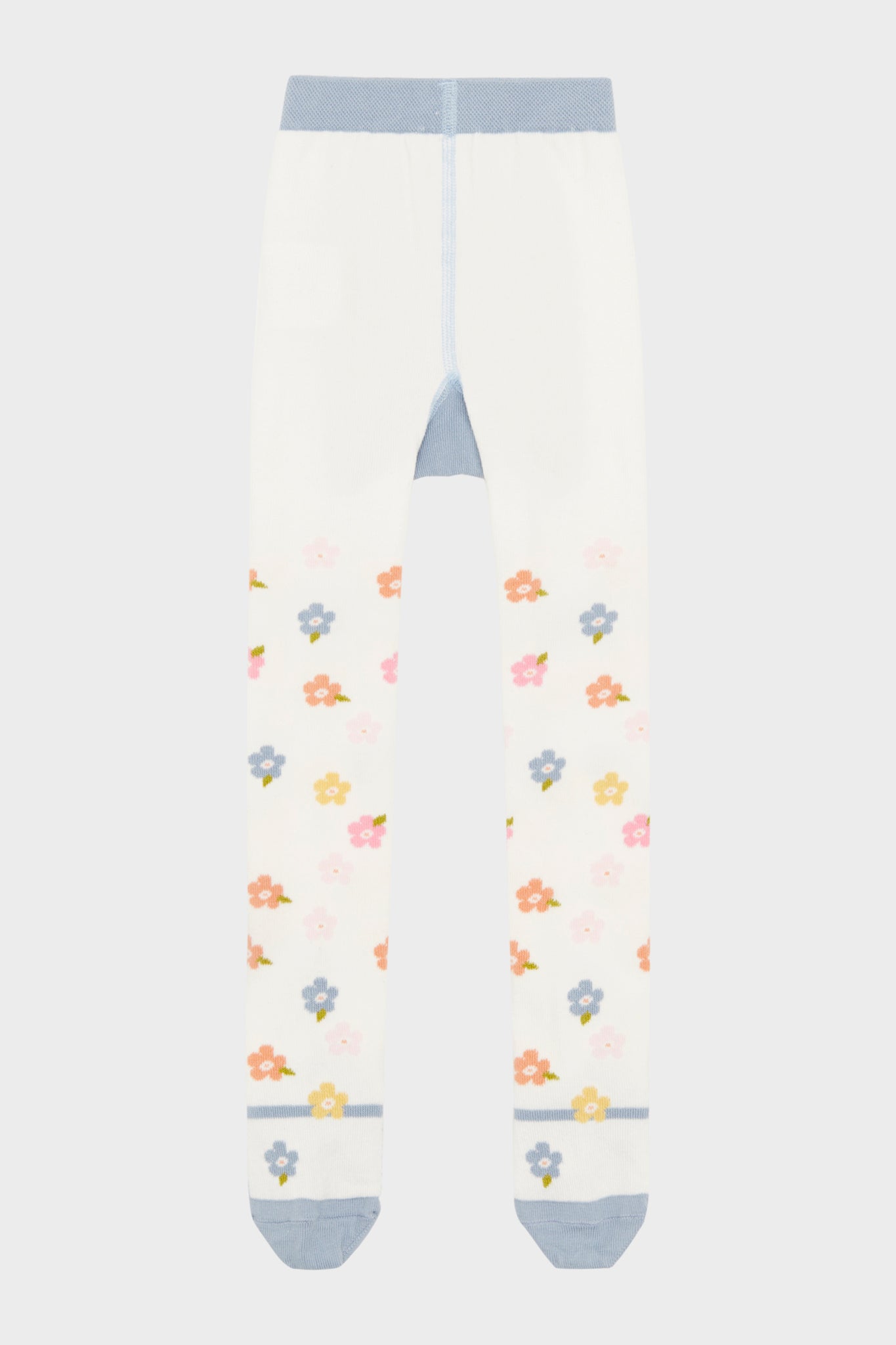 Strumpfhose, weiss mit Blumen | Hust & Claire - toietmoi-laboutique