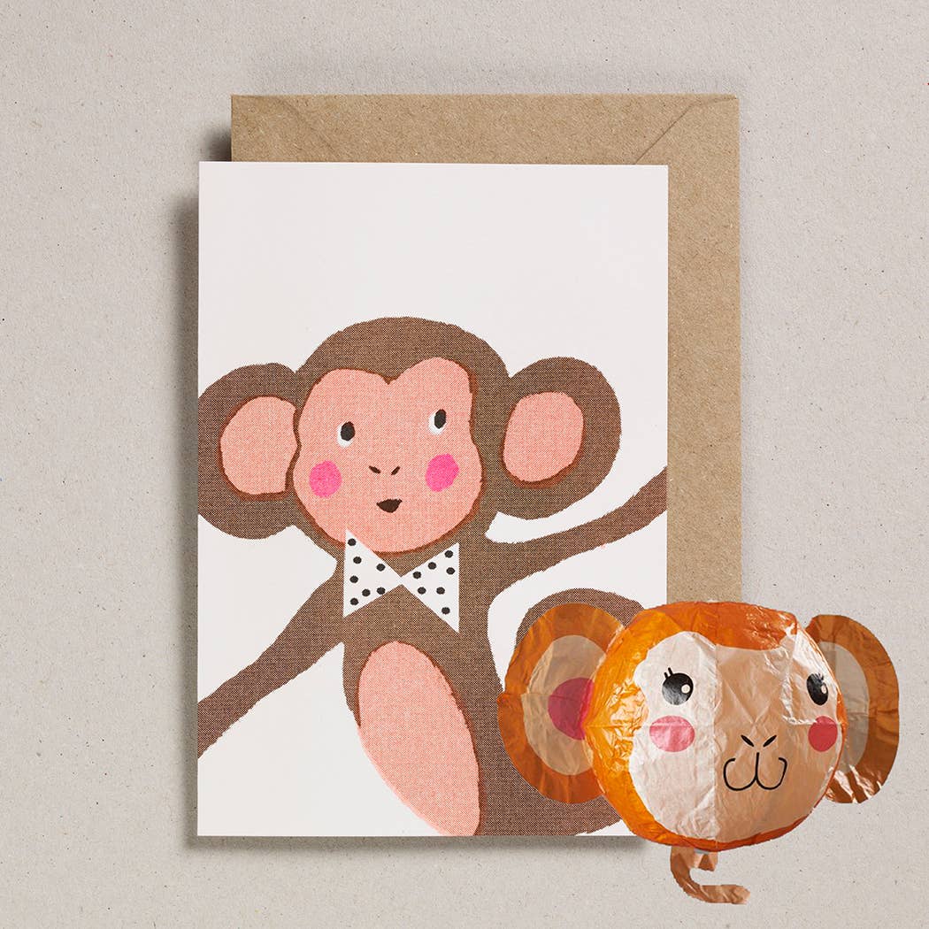 Japanische Papierballon-Karten, Affe | Petra Boase Ltd - toietmoi-laboutique