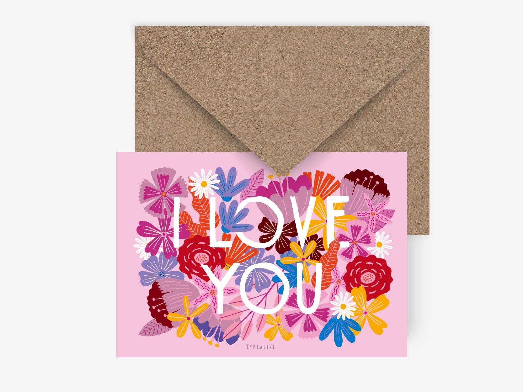 Postkarte / Bloomy Love | typealive - toietmoi-laboutique