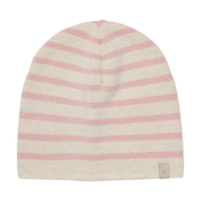 Mütze, ecru/rosa gestreift | HUTTELiHUT - toietmoi-laboutique