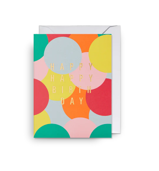 Karte mit Couvert, Happy Happy birthday | Klang & Kleid - toietmoi-laboutique