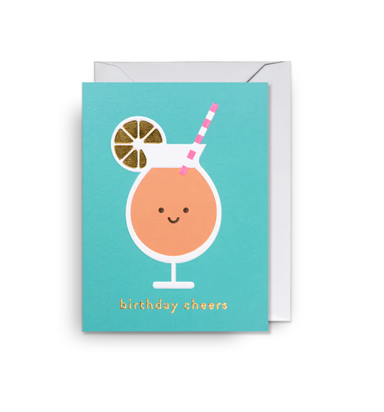 Karte mit Couvert, birthday cheers | Klang & Kleid - toietmoi-laboutique