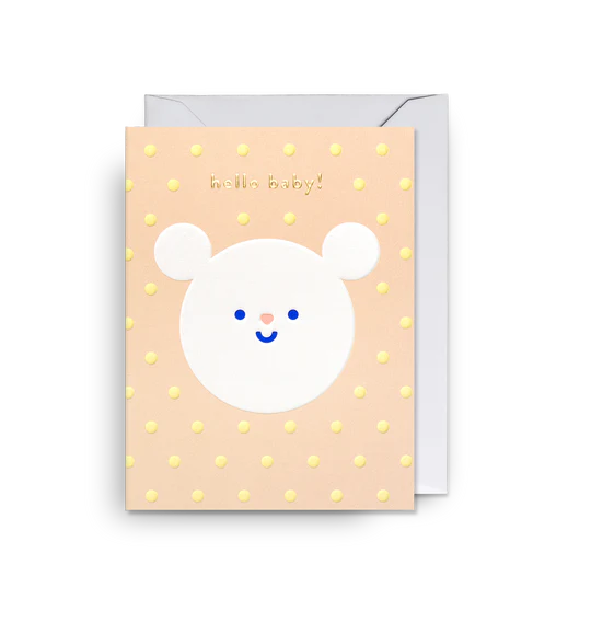 Karte mit Couvert, hello baby | Klang & Kleid - toietmoi-laboutique
