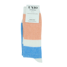 Socken Wolle CALM, apricot/hellblau | UNIO Hamburg - toietmoi-laboutique
