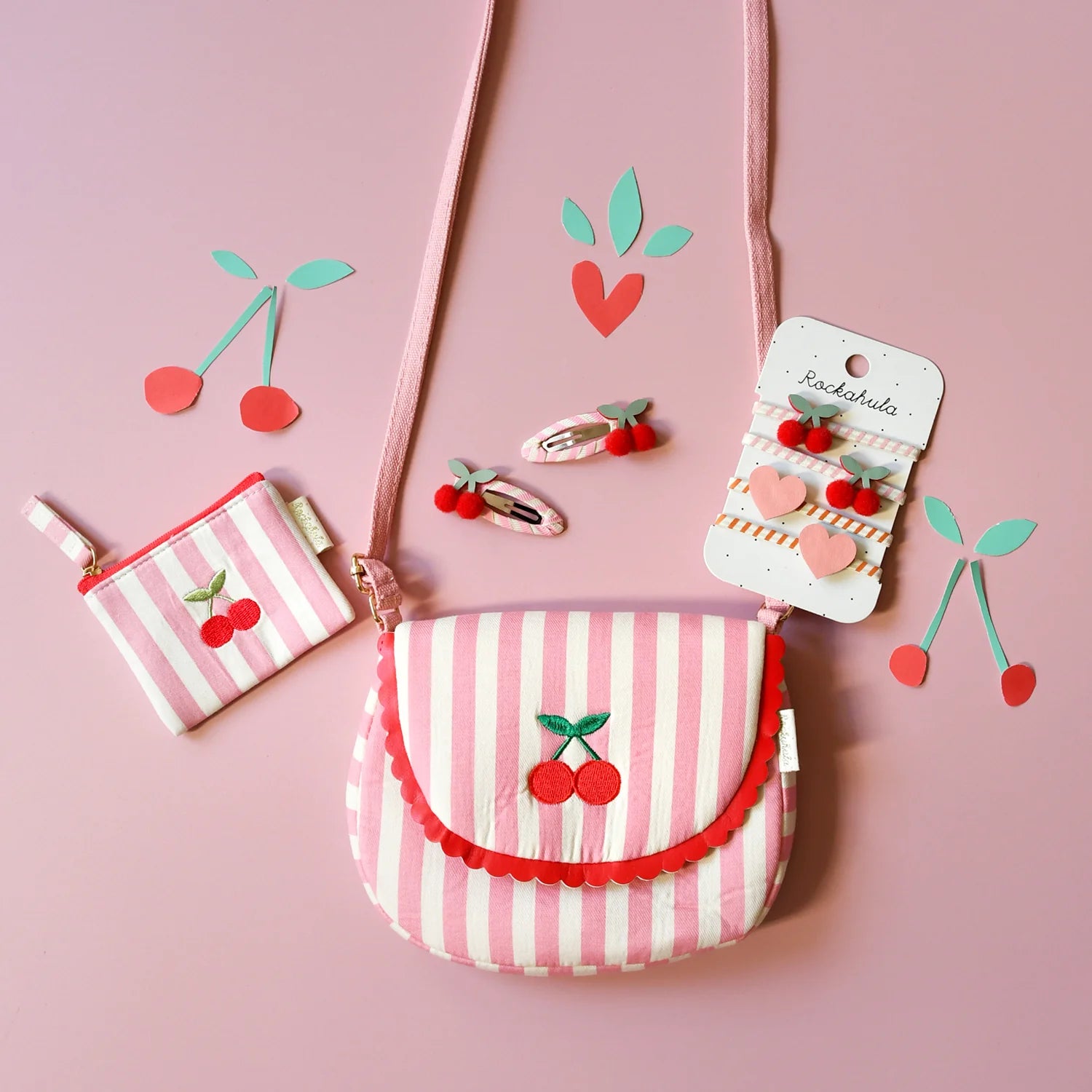 2 Haarspangen, Kirschen/pink | Rockahula - toietmoi-laboutique