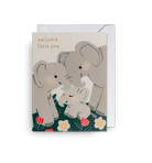 Karte mit Couvert, welcome little one, Elefanten | Klang & Kleid - toietmoi-laboutique