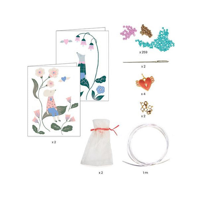 Bastelset, Armbänder You&Me - Heishi mit Herzen | djeco - toietmoi-laboutique