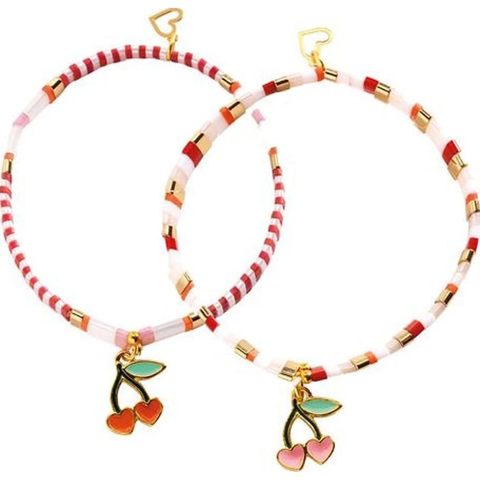 Bastelset, Armbänder You&Me - Tila und Kirschen | djeco - toietmoi-laboutique
