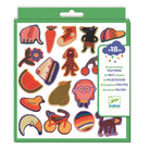 60 Filzsticker Lustige Motive | djeco - toietmoi-laboutique