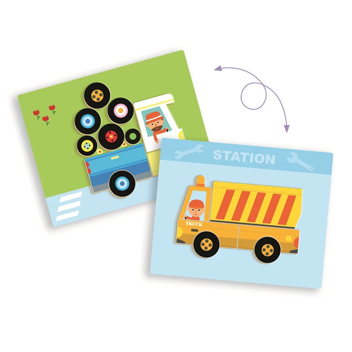 Magnete Inzebox, Fahrzeuge | djeco - toietmoi-laboutique