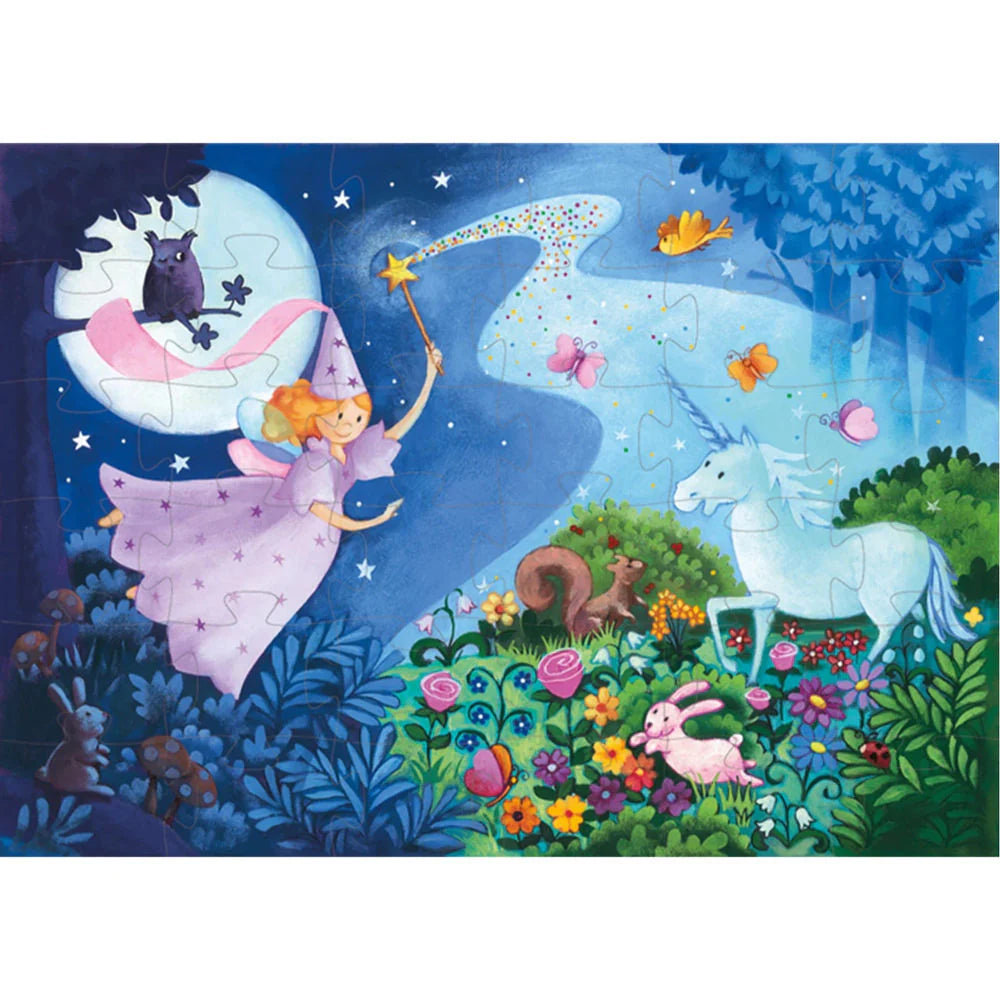 Puzzle 36-Teilig, Fee und Einhorn | Djeco - toietmoi-laboutique