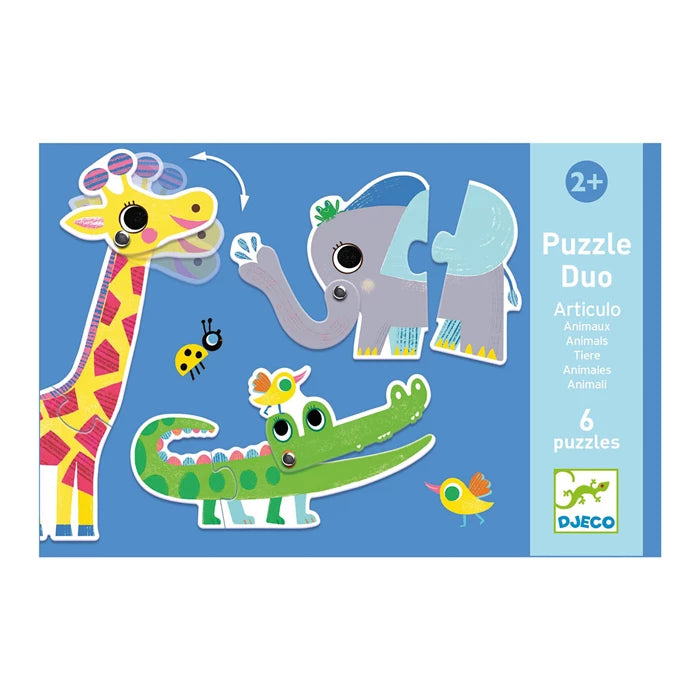 Puzzle Duo Wildtiere | djeco - toietmoi-laboutique