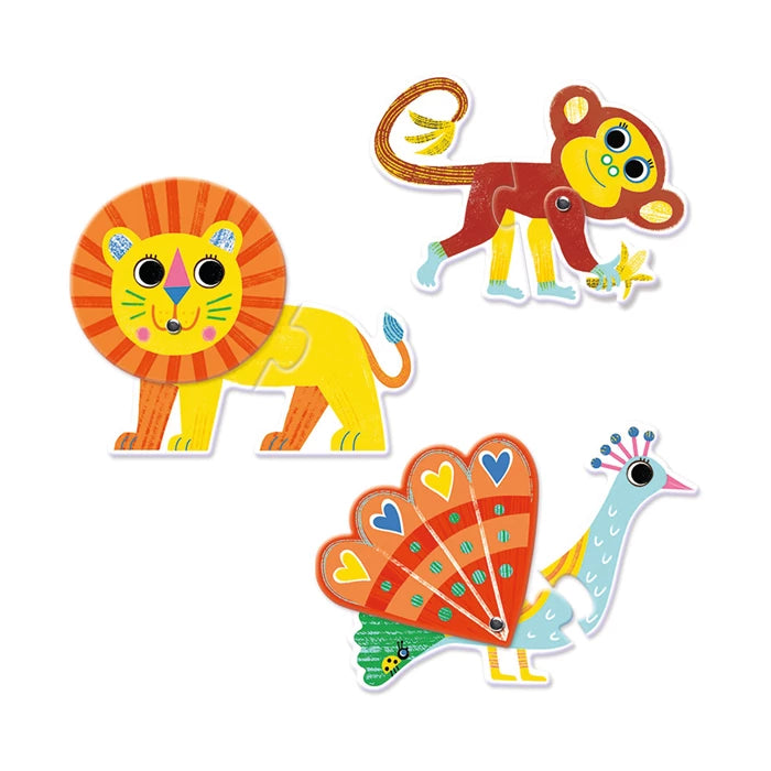 Puzzle Duo Wildtiere | djeco - toietmoi-laboutique