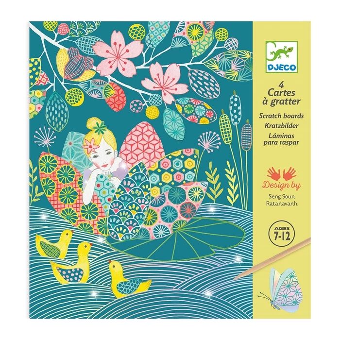 Kratzbilder, Feen/Teich | djeco - toietmoi-laboutique