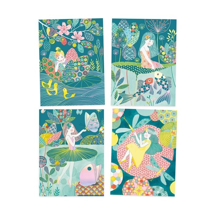 Kratzbilder, Feen/Teich | djeco - toietmoi-laboutique