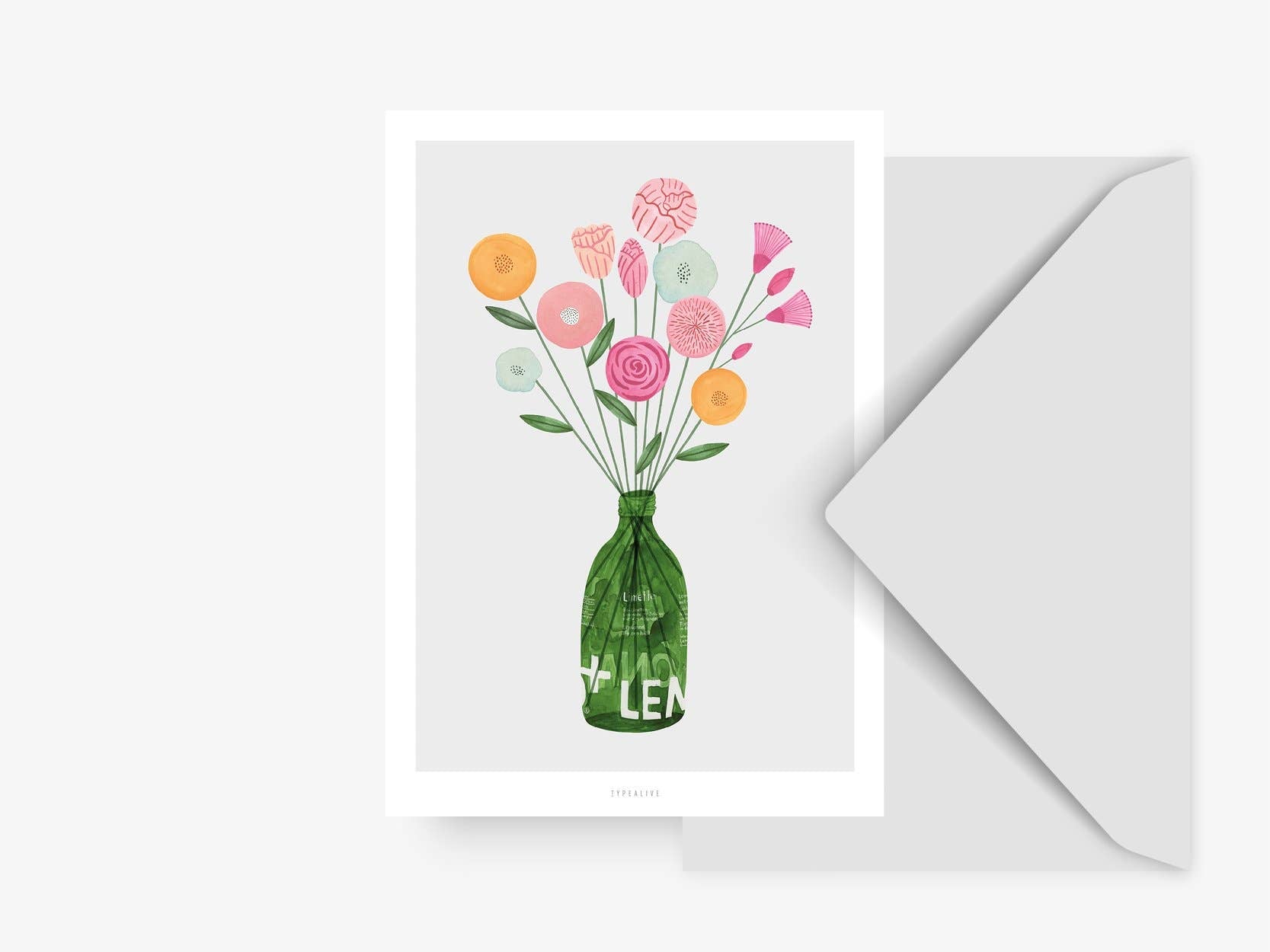 Postkarte / Summerbottle | typealive - toietmoi-laboutique