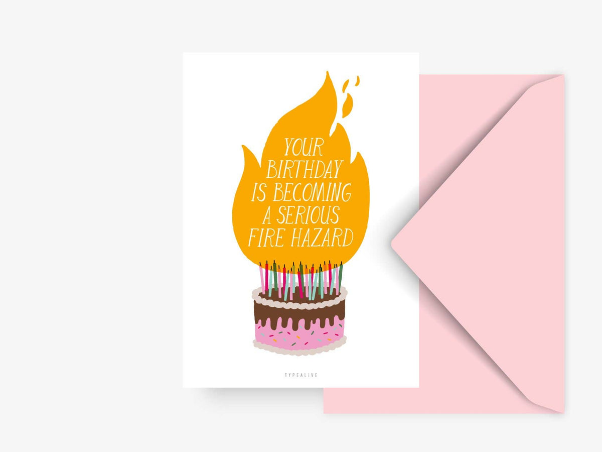 Postkarte / Fire Hazard | typealive - toietmoi-laboutique