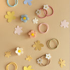 12 Haargummis, bunt/Margeriten | Rockahula - toietmoi-laboutique