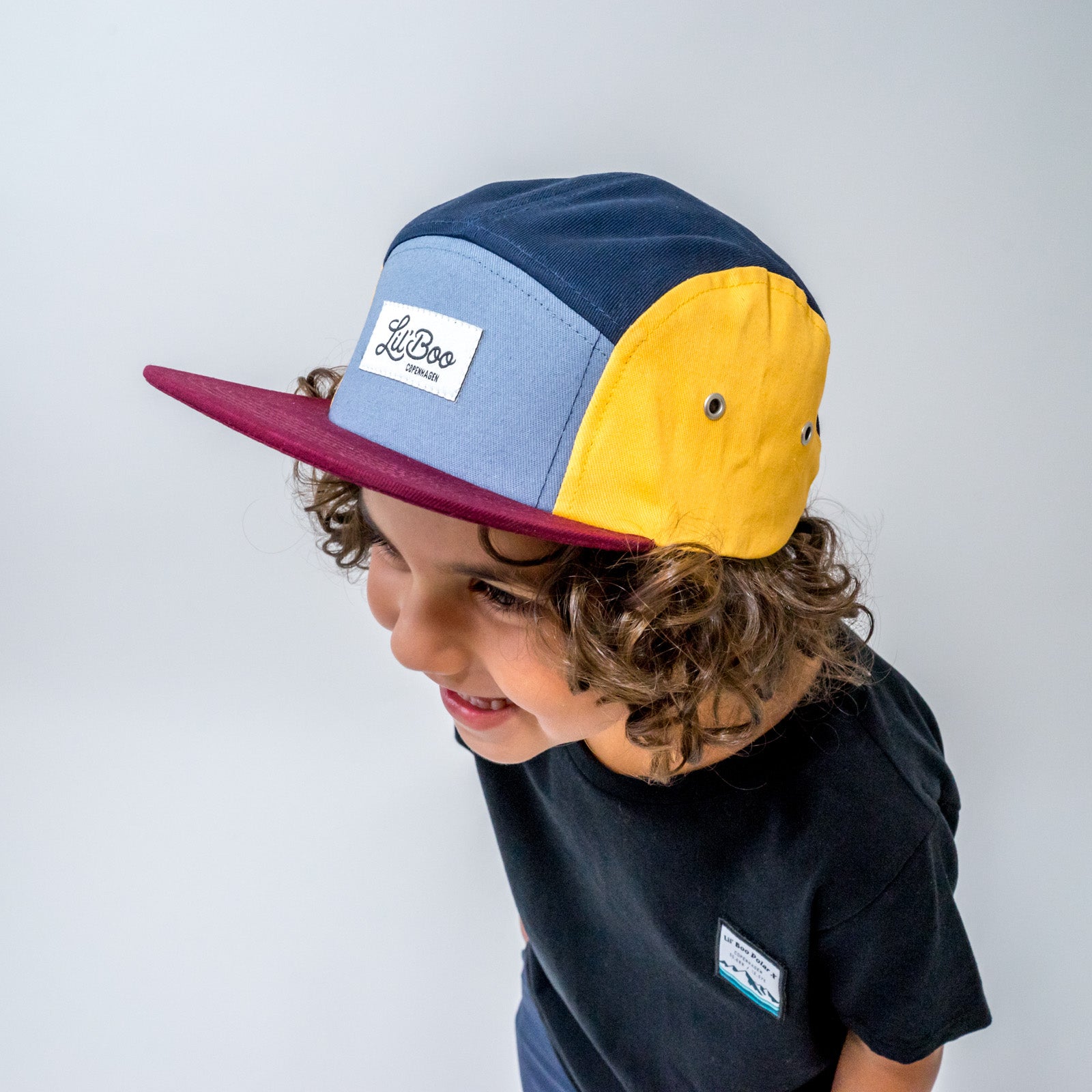 Baseball-Cap, bordeaux/blau/gelb | Lil' Boo - toietmoi-laboutique