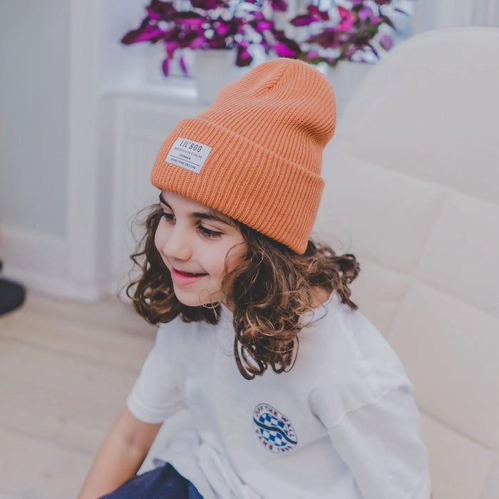 Strickmütze, terracotta | Lil' Boo - toietmoi-laboutique