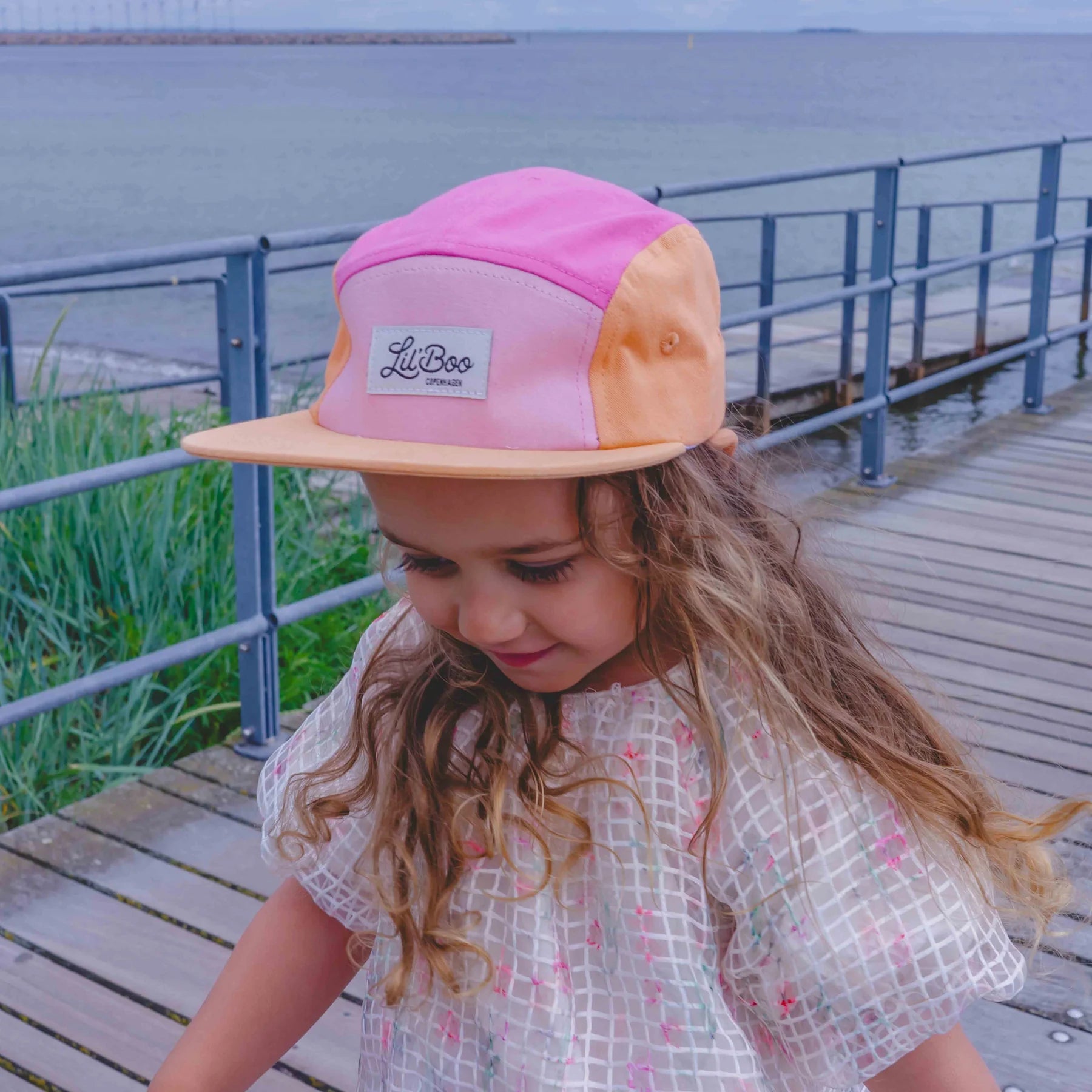 Baseball-Cap, orange/pink | Lil' Boo - toietmoi-laboutique