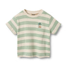 Wheat T-Shirt, mint/ecru gestreift | Wheat - toietmoi-laboutique
