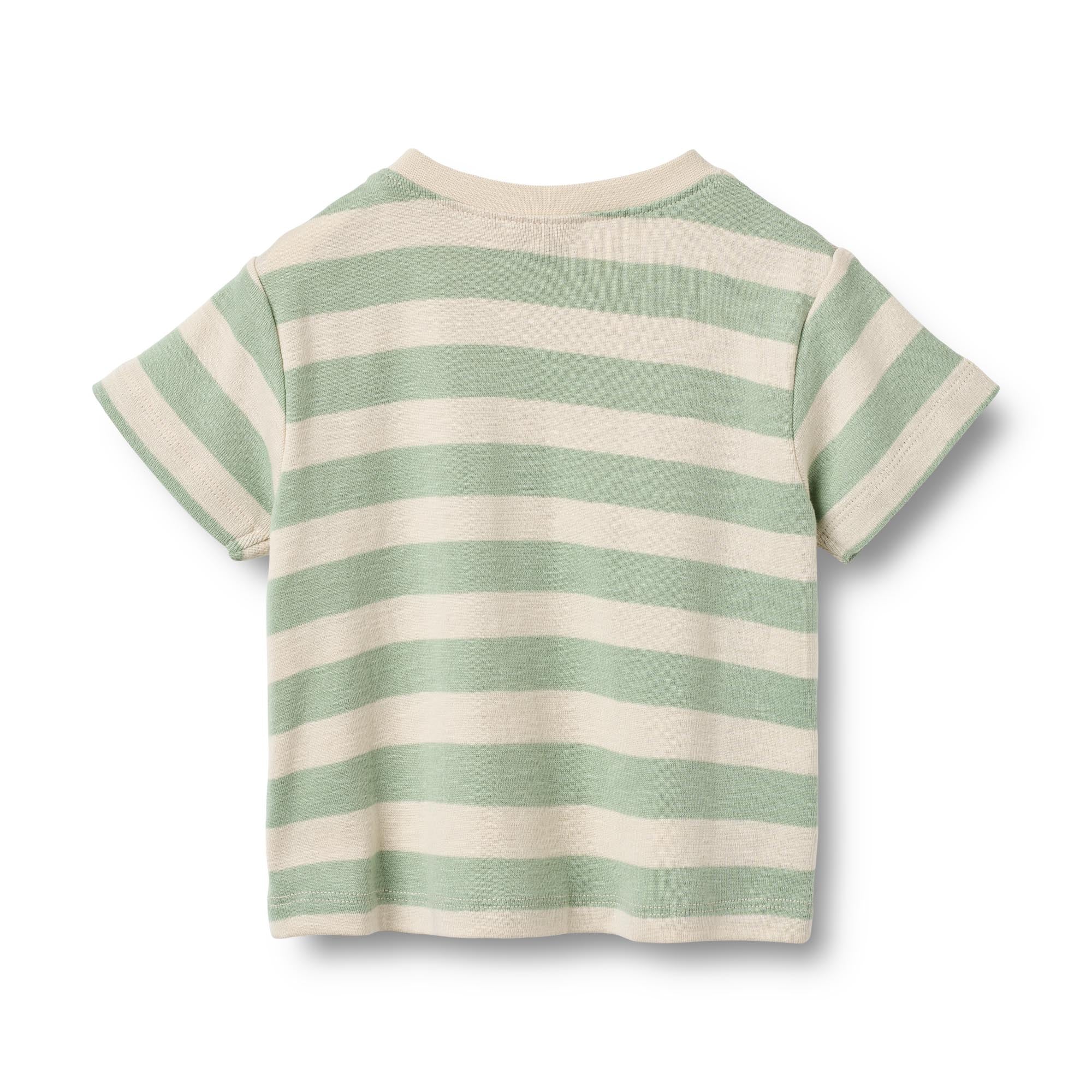 Wheat T-Shirt, mint/ecru gestreift | Wheat - toietmoi-laboutique