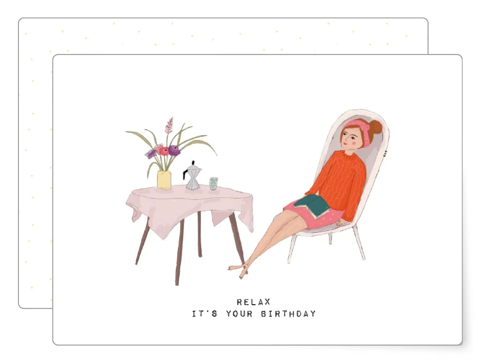 Postkarte - Relax It`s your birthday | MIAO Papeterie - toietmoi-laboutique