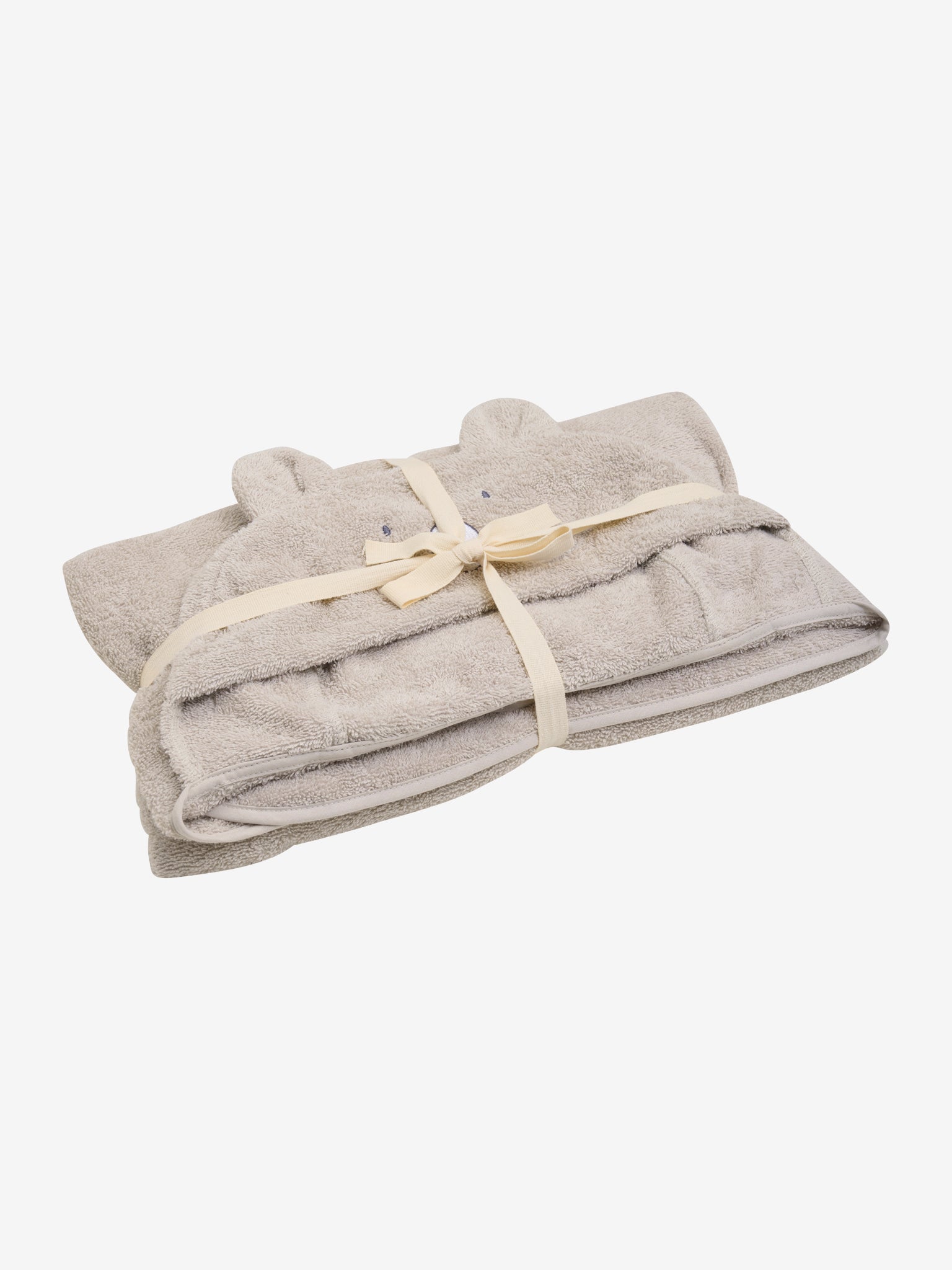 Frottee Badetuch mit Kapuze, hellgrau Bär | Pippi - toietmoi-laboutique