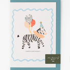 Postkarte mit Umschlag, Happy Birthday/Zebra | The Charming Press - toietmoi-laboutique