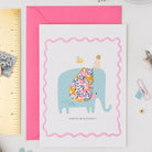 Postkarte mit Umschlag, Happy Birthday/Elefant | The Charming Press - toietmoi-laboutique